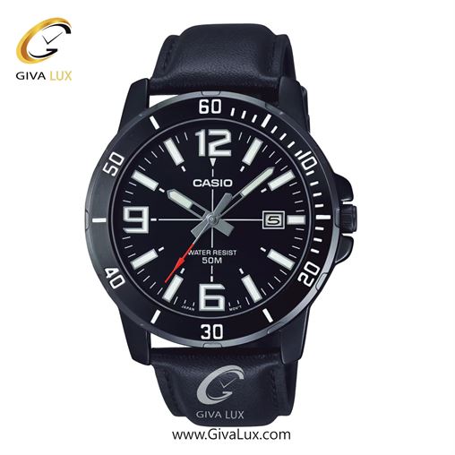 ساعت مچی اورجینال مردانه کاسیو Casio مشکی | مشکی| مشکی| کد رفرنس MTP-VD01BL-1BV