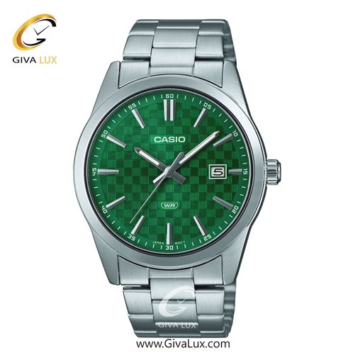 ساعت مچی اورجینال مردانه کاسیو Casio نقره ای | نقره ای| سبز| کد رفرنس MTP-VD03D-3A1