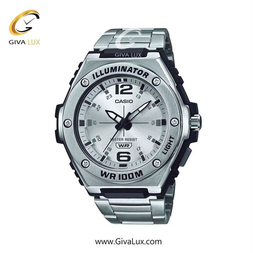 ساعت مچی اورجینال مردانه کاسیو Casio نقره ای | نقره ای| نقره ای| کد رفرنس MWA-100HD-7AVDF