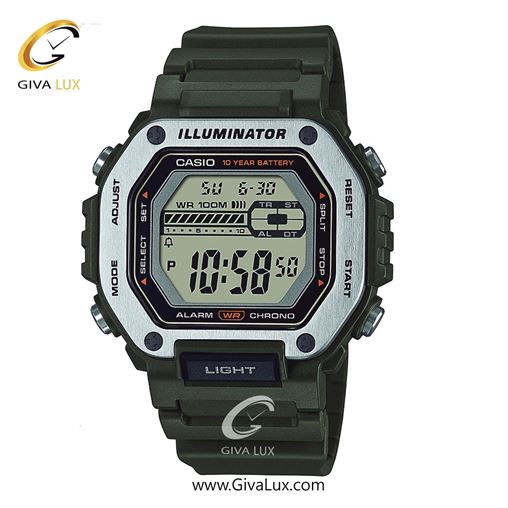 ساعت مچی اورجینال مردانه کاسیو Casio نقره ای-سبز | سبز| مشکی| کد رفرنس MWD-110H-3AVDF