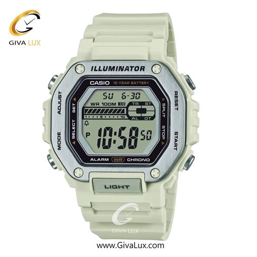 ساعت مچی اورجینال مردانه کاسیو Casio شیری-نقره ای | شیری| مشکی| کد رفرنس MWD-110H-8AVDF
