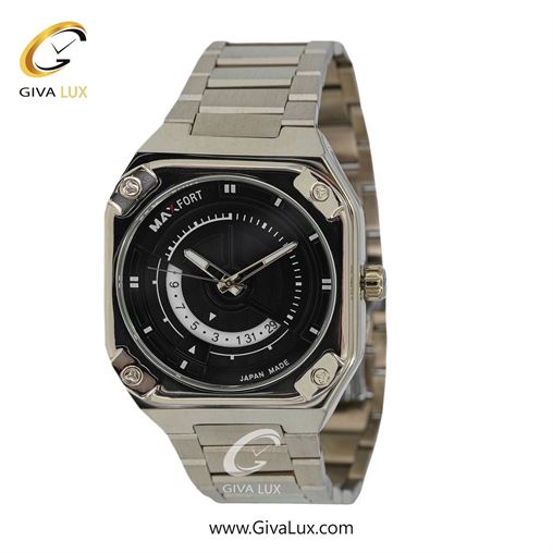 ساعت مچی اورجینال مردانه مکس فورت (MAXFORT) نقره ای | نقره ای| مشکی| کد رفرنس MX-9006G