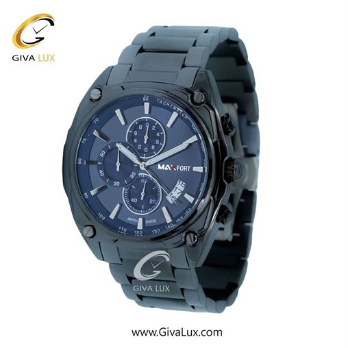 ساعت مچی اورجینال مردانه مکس فورت (MAXFORT) سه موتوره کرنوگراف سرمه ای | سرمه ای| سرمه ای| کد رفرنس MX-9010G
