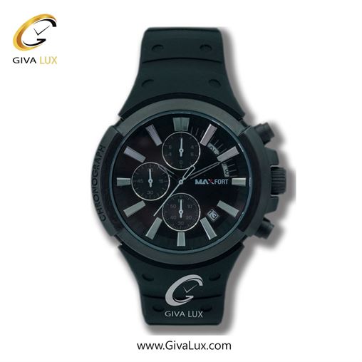 ساعت مچی اورجینال مردانه مکس فورت (MAXFORT) سه موتوره کرنوگراف تیتانیوم | سبز یشمی تیره| دودی|تیتانیوم| کد رفرنس MX113-4-0