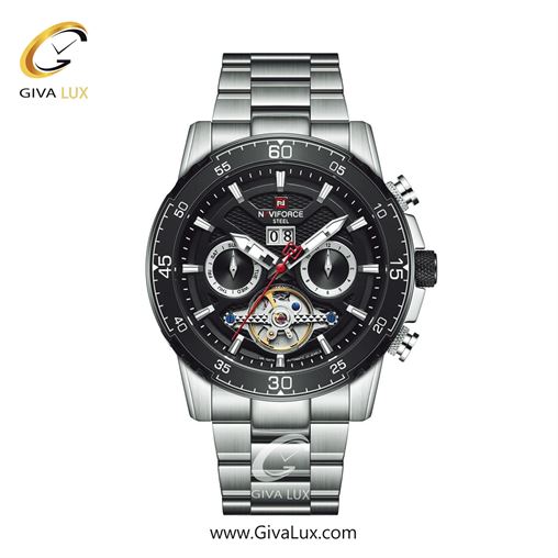 ساعت مچی مردانه اتوماتیک بند فلزی ناوی فورس( نیوی فورس) استیل- صفحه آبیNFS 1001 NF1001.jpg