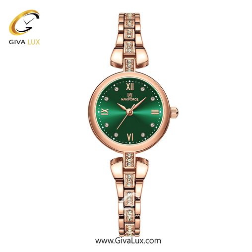 ساعت مچی اورجینال ناوی فورس زنانه رزگلد | رزگلد | سرمه ای | کد رفرنس NF5034 NF5034-RGGN.jpg