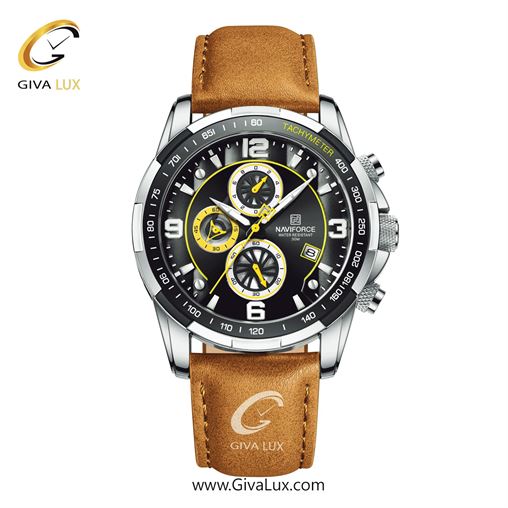 ساعت مچی اورجینال ناوی فورس مردانه سه موتوره کرنوگراف رزگلد | قهوه ای | کافی | کد رفرنس NF8020-RG/CE/D.BN NF8020-SBBN.jpg