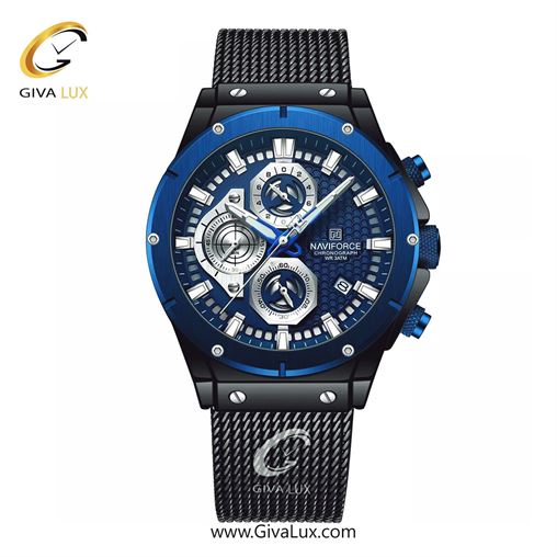 ساعت مچی اورجینال ناوی فورس مردانه سه موتوره کرنوگراف نقره ای-مشکی | نقره ای | سبز | کد رفرنس NF8056-S/GN/S NF8027-BBE.jpg