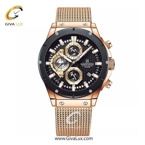 ساعت مچی اورجینال ناوی فورس مردانه سه موتوره کرنوگراف طلایی | طلایی | آبی | کد رفرنس NF8027-G/BE NF8027-RGB.jpg