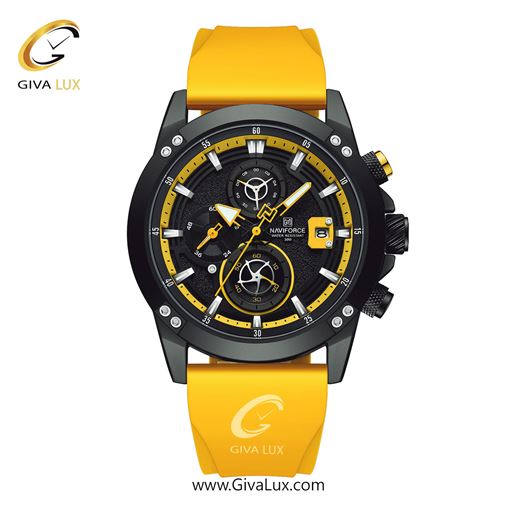 ساعت مچی اورجینال ناوی فورس مردانه سه موتوره کرنوگراف مشکی | مشکی | سفید-مشکی | کد رفرنس NF8033-B/W/B NF8033-BYY.jpg