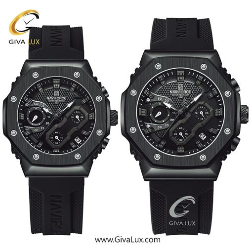 ساعت مچی اورجینال ناوی فورس ست سه موتوره کرنوگراف نقره ای | مشکی | مشکی | کد رفرنس NF8035-B/GY/B NF8035-SGYB-1.jpg