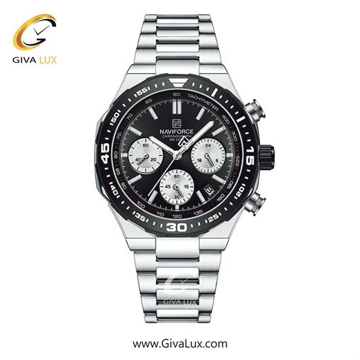 ساعت مچی اورجینال مردانه ناوی فورس|Naviforce|نوی فورس|نیوی فورس سه موتوره کرنوگراف ||| NF8049-SBS.jpg
