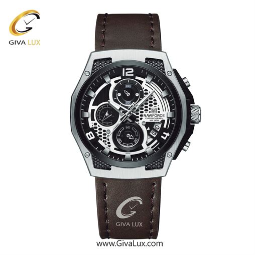 ساعت مچی اورجینال ناوی فورس مردانه سه موتوره کرنوگراف رزگلد | قهوه ای | رزگلد-قهوه ای | کد رفرنس NF8051-RG/CE/BN NF8051-SWD.BN.jpg