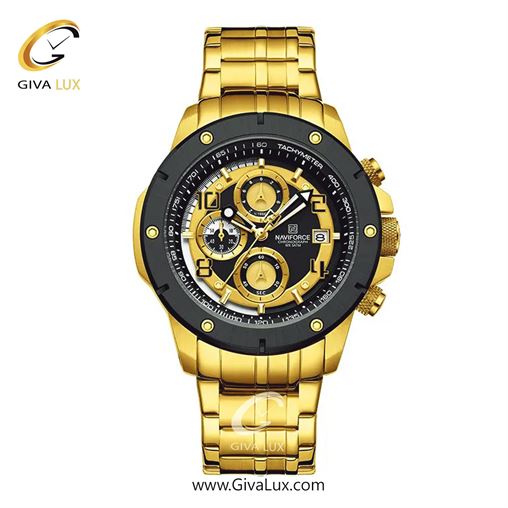 ساعت مچی اورجینال ناوی فورس مردانه سه موتوره کرنوگراف مشکی | مشکی | مشکی | کد رفرنس NF8056-B/R/B NF8056-GBG.jpg