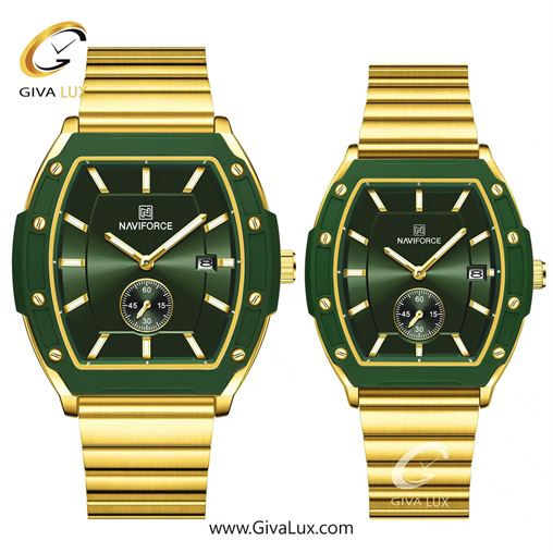ساعت مچی اورجینال ست ناوی فورس|Naviforce|نوی فورس|نیوی فورس دو موتوره زیر ثانیه طلایی-سرمه ای | طلایی| سرمه ای| کد رفرنس NF8068 G/BE NF8068-GGN.jpg