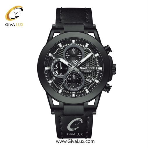 ساعت مچی اورجینال مردانه ناوی فورس|Naviforce|نوی فورس|نیوی فورس سه موتوره کرنوگراف مشکی | قهوه ای| مشکی| کد رفرنس NF8075 B/B/D.BN NF8073-BBB.jpg