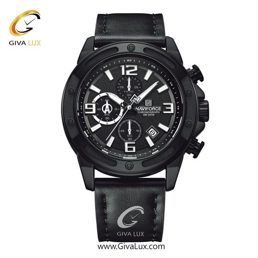 ساعت مچی اورجینال مردانه ناوی فورس|Naviforce|نوی فورس|نیوی فورس سه موتوره کرنوگراف مشکی | مشکی| مشکی| کد رفرنس NF8074 B/GY/B NF8074-BWB.jpg