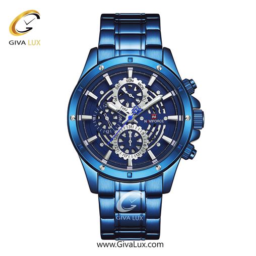 ساعت مچی مردانه بند آبی کافی ناوی فورس (نیوی فورس) کد NF9149-BE/W/BE NF9149-BEWBE.jpg