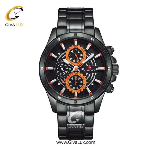 ساعت مچی مردانه بند فلزی مشکی ناوی فورس (نیوی فورس) کد NF9149-B/O/B NF9149-BOB.jpg