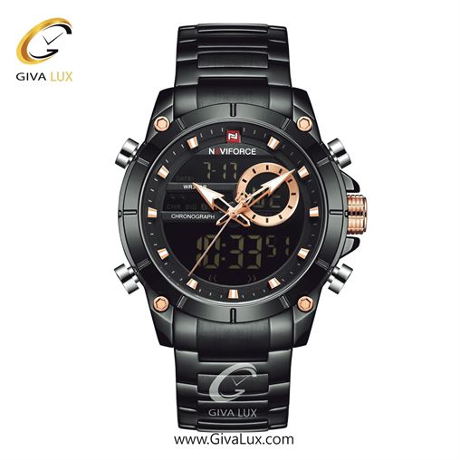 ساعت مچی مردانه بند فلزی مشکی ناوی فورس (نیوی فورس) کد NF9163-B/B NF9163-BB.jpg