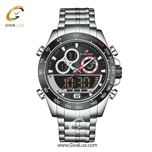 ساعت مچی مردانه بند فلزی نقره‌ای ناوی فورس (نیوی فورس) کد NF9188-S/B/S  NF9188-SBS.jpg
