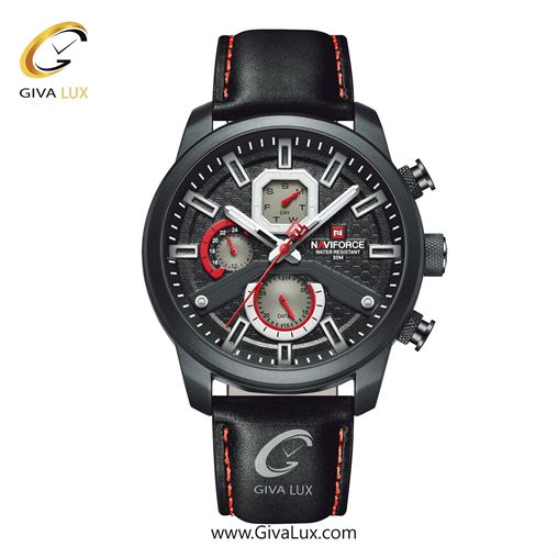 ساعت مچی اورجینال ناوی فورس مردانه سه موتوره کرنوگراف نقره ای | خاکی | خاکی | کد رفرنس NF8020-S/GY/GY NF9211-BBB.jpg