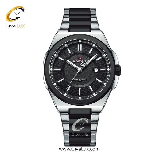 ساعت مچی مردانه بند فلزی مشکی ناوی فورس (نیوی فورس) کد NF9212-S/B  NF9212-SB.jpg