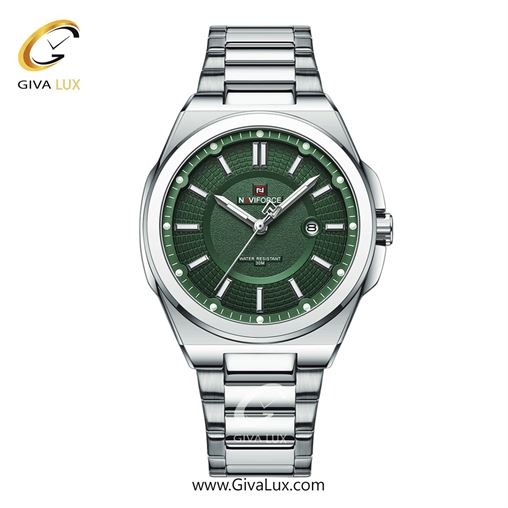 ساعت مچی مردانه بند فلزی نقره‌ای ناوی فورس (نیوی فورس) کد NF9212-S/GN  NF9212-SGN.jpg
