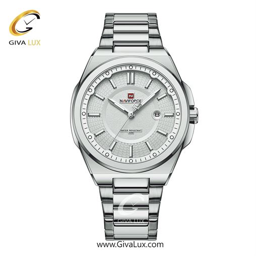 ساعت مچی مردانه بند فلزی نقره‌ای ناوی فورس (نیوی فورس) کد NF9212-S/W  NF9212-SW.jpg