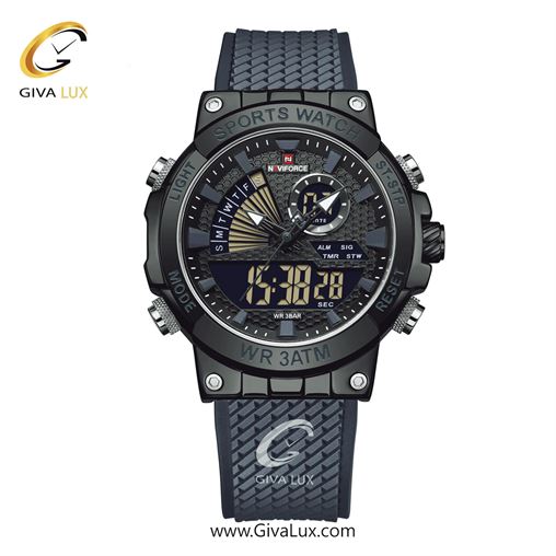 ساعت مچی مردانه بند سیلیکونی طوسی ناوی فورس (نیوی فورس) کد NF9219-B/GY/GY  NF9219-BGYGY.jpg