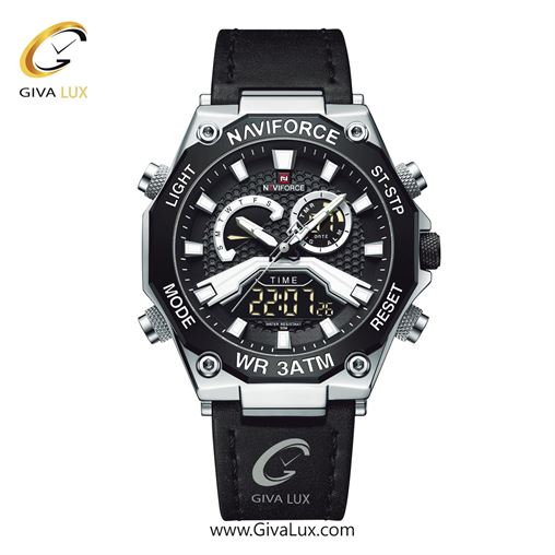 ساعت مچی مردانه بند چرمی مشکی ناوی فورس (نیوی فورس) کد NF9220-S/W/B 	 NF9220-SBB.jpg