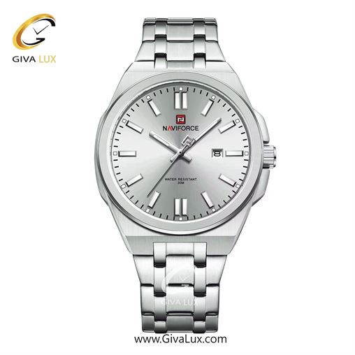 ساعت مچی مردانه بند نقره‌ای ناوی فورس (نیوی فورس) کد NF9226-S/W/S  NF9226-SWS.jpg