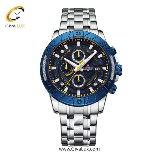 ساعت مچی مردانه بند فلزی نقره‌ای ناوی فورس (نیوی فورس) کد NF9227-S/Y/S NF9227-SYS.jpg