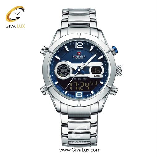 ساعت مچی اورجینال مردانه ناوی فورس|Naviforce|نوی فورس|نیوی فورس دو زمانه نقره ای | نقره ای| آبی| کد رفرنس NF9232 -S/BE/S NF9232-SBES.jpg