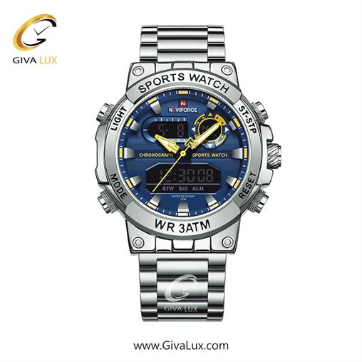 ساعت مچی اورجینال مردانه ناوی فورس|Naviforce|نوی فورس|نیوی فورس سه موتوره فول تایم ||| NF9237-SBES.jpg