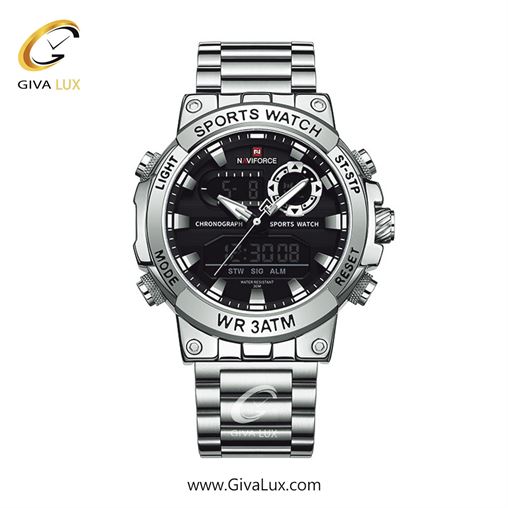 ساعت مچی اورجینال مردانه ناوی فورس|Naviforce|نوی فورس|نیوی فورس سه موتوره فول تایم ||| NF9237-SBS.jpg