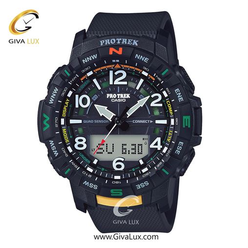 ساعت مچی اورجینال یونیسکس کاسیو Casio دو زمانه مشکی | مشکی| مشکی| کد رفرنس PRT-B50-1D