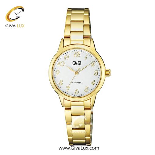 ساعت مچی اورجینال کیو اند کیو زنانه طلایی | طلایی | سفید | کد رفرنس Q11A005PY