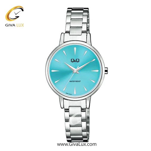 ساعت مچی اورجینال کیو اند کیو زنانه نقره ای | نقره ای | آبی | کد رفرنس Q56A002PY
