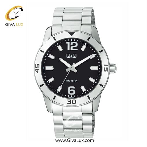 ساعت مچی اورجینال مردانه کیو اند کیو Q&Q نقره ای | نقره ای| مشکی| کد رفرنس Q85B-002PY