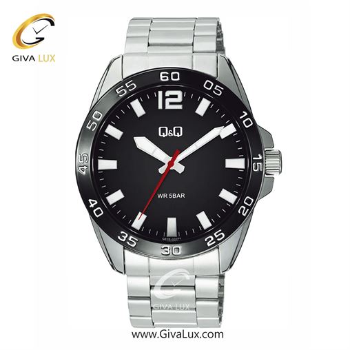 ساعت مچی اورجینال مردانه کیو اند کیو Q&Q نقره ای-مشکی | نقره ای| مشکی| کد رفرنس Q87B-005PY