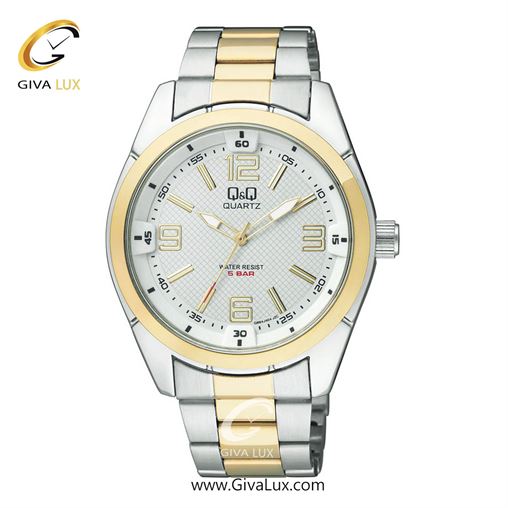 ساعت مچی اورجینال مردانه کیو اند کیو Q&Q نقره ای-طلایی | نقره ای-طلایی| سفید| کد رفرنس Q894J404Y
