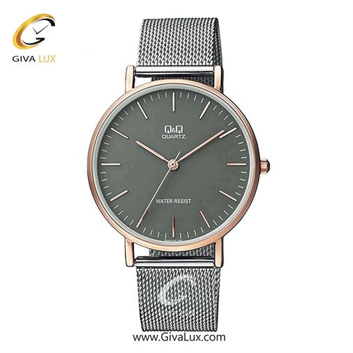 ساعت مچی اورجینال مردانه کیو اند کیو Q&Q رزگلد | نقره ای| طوسی| کد رفرنس QA20J412Y