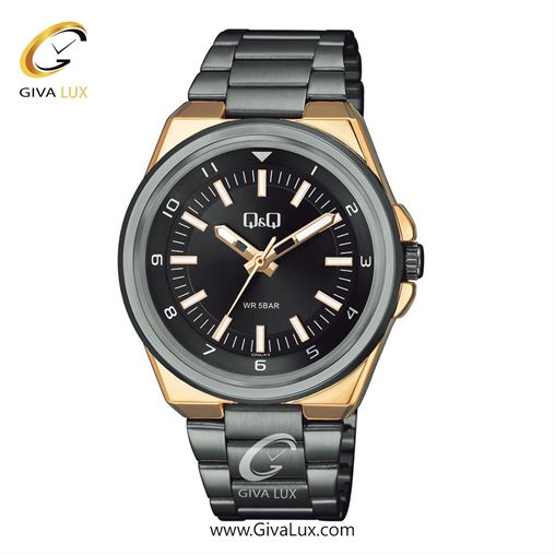 ساعت مچی اورجینال کیو اند کیو مردانه طلایی | مشکی | مشکی | کد رفرنس QZ68J412Y