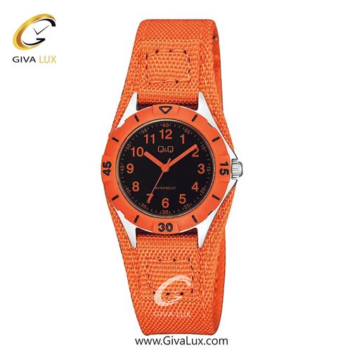 ساعت مچی اورجینال کیو اند کیو مردانه نارنجی | نارنجی | مشکی | کد رفرنس QZ75J355Y