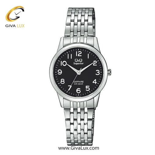 ساعت مچی اورجینال زنانه کیو اند کیو Q&Q نقره ای | نقره ای| مشکی| کد رفرنس S281J205Y