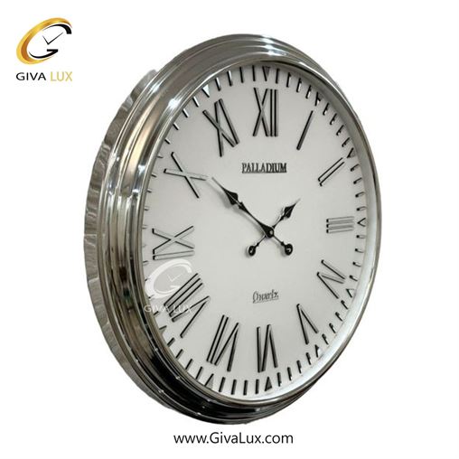 ساعت دیواری اورجینال پالادیوم آلیاژ فلزی نقره ای| کد رفرنس S503