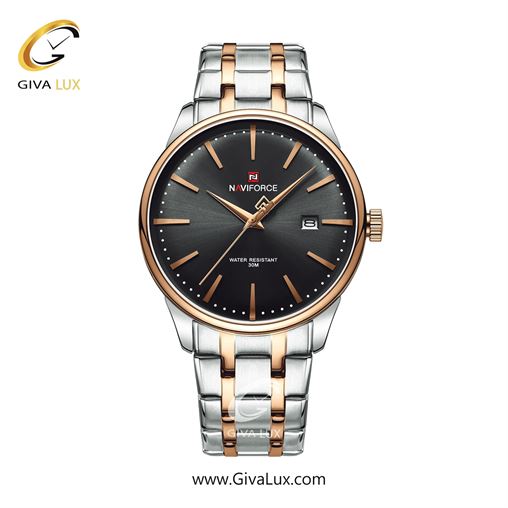 ساعت مچی مردانه تک موتوره بند استیل نقره ای ناوی فورس (نیوی فورس) NF9230 S/BE/RG SBRG.jpg