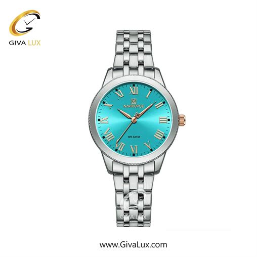 ساعت مچی زنانه تک موتوره نقره ای بند استیل ناوی فورس (نیوی فورس) NF5032 S/D.BE/S SL.BES.jpg