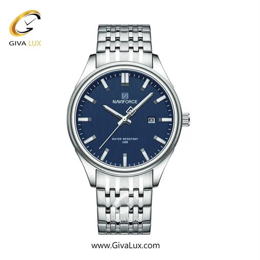 ساعت مچی مردانه تک موتوره بند استیل نقره ای ناوی فورس (نیوی فورس) NF8039 S/S/B SSBE.jpg